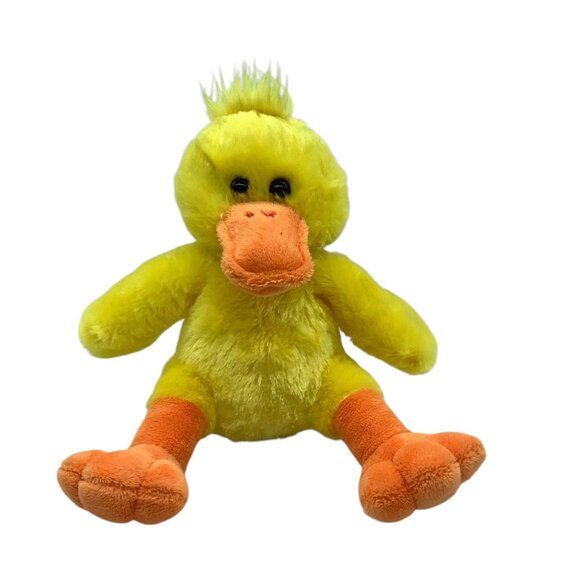 Easter Plush Duck Stuffed Animal Toy 6.5” Yellow & Orange Soft Plush Hit - Picture 1 of 6
